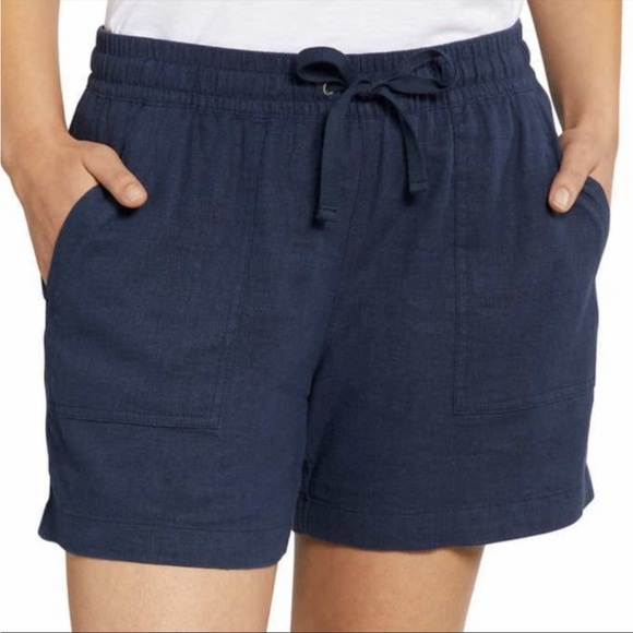 Nautica Pants - Nautica Navy Linen Blend Pull On Shorts Small